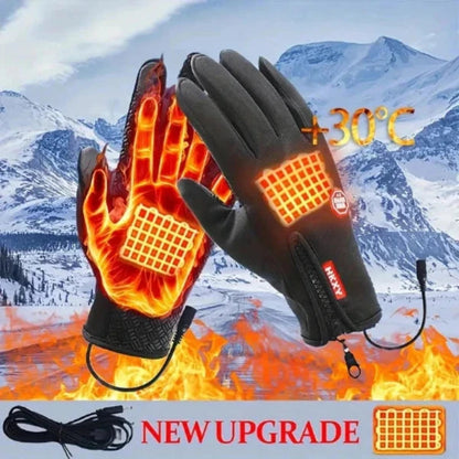 Verwarmbare USB Winterhandschoenen met Touchscreen - Waterdicht & Winddicht
