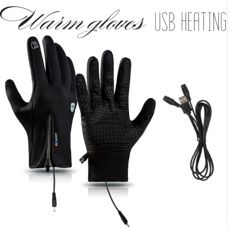 Verwarmbare USB Winterhandschoenen met Touchscreen - Waterdicht & Winddicht