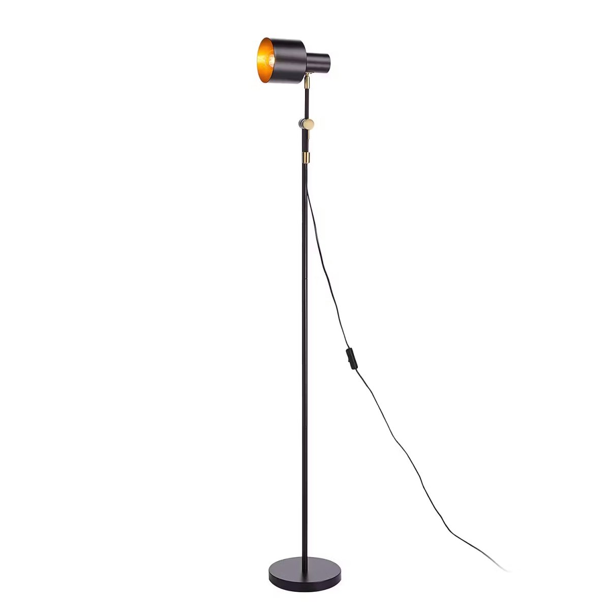 Zwartsculptuur – Zwarte design vloerlamp 150 cm met E27-fitting