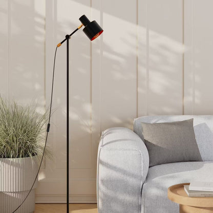Zwartsculptuur – Zwarte design vloerlamp 150 cm met E27-fitting