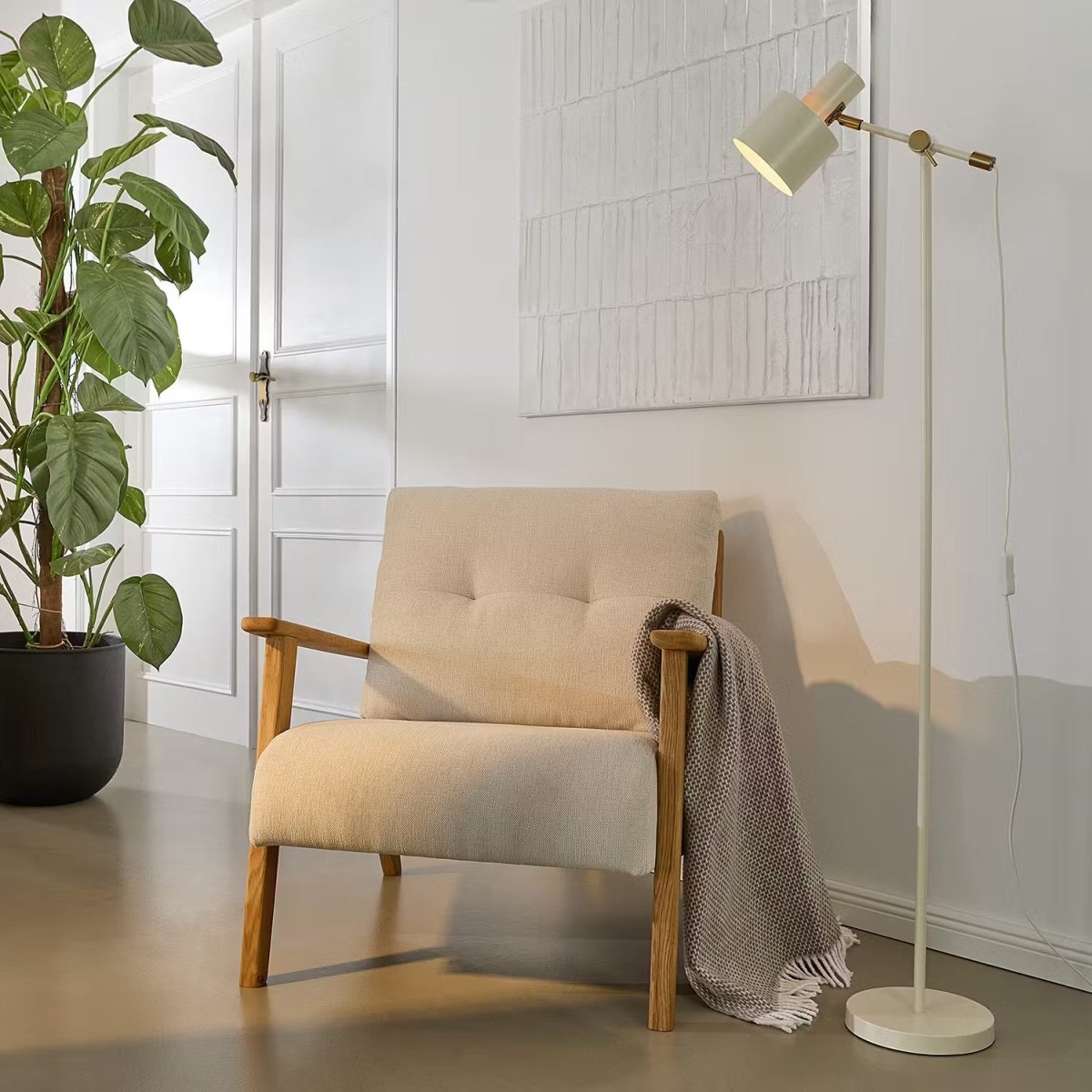 Zwartsculptuur – Zwarte design vloerlamp 150 cm met E27-fitting