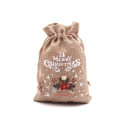 Gezellige Kerstzak voor Kerstcadeaus 10x14cm
