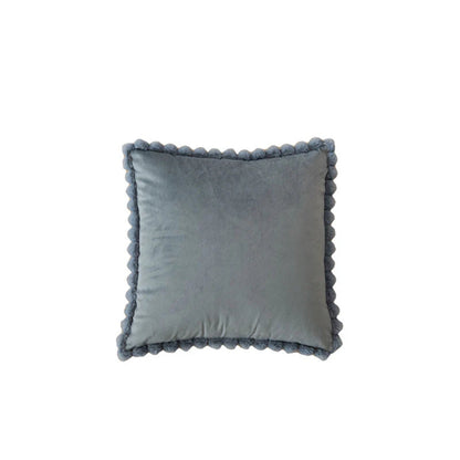 Fluwelen Kussenhoes met Pompons – Decoratieve Hoes voor Bank