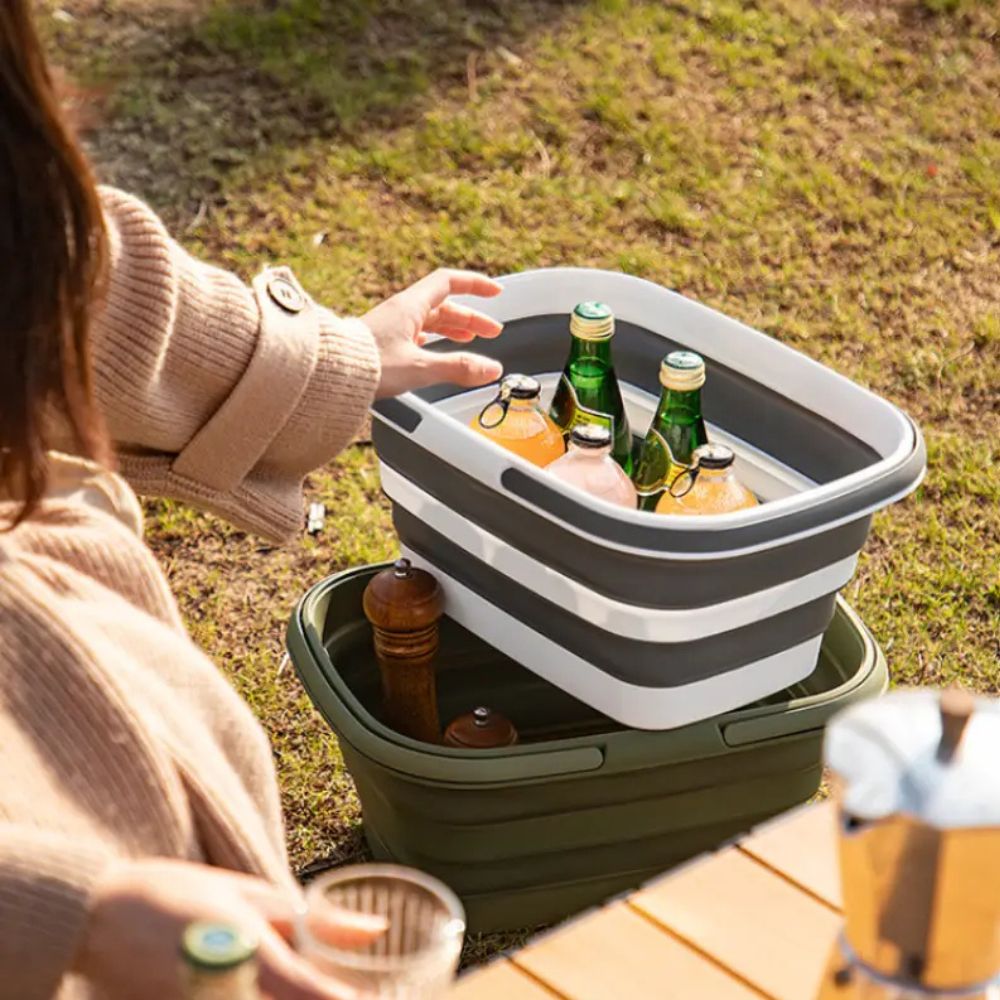 Opvouwbare Flexibele Mand voor Kamperen BBQ en Huishouden