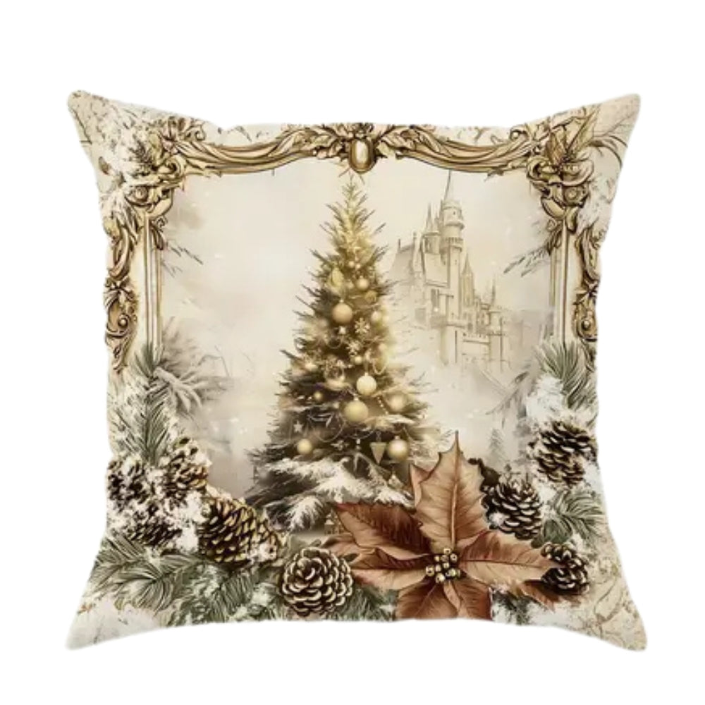 Kussenhoes Kerst Fluweel Vintage Stijl