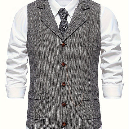 Herenvest – Klassiek Elegant Vest met Moderne Pasvorm voor Feest en Kantoor