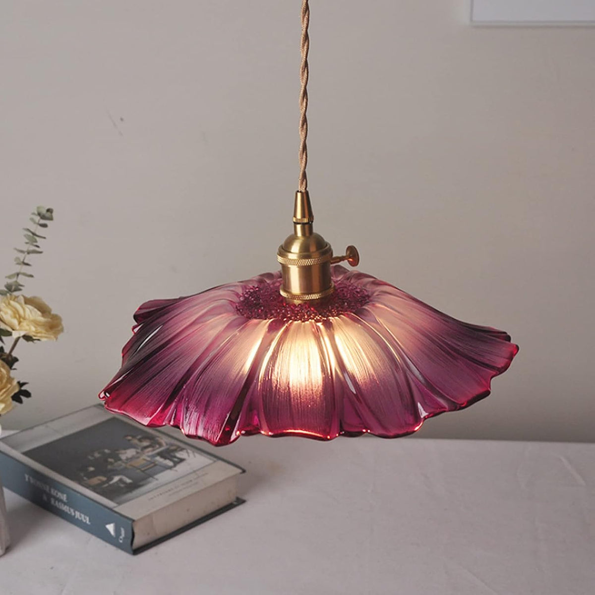 Bloesem Retro Hanglamp met Bloemendesign voor Eetkamer