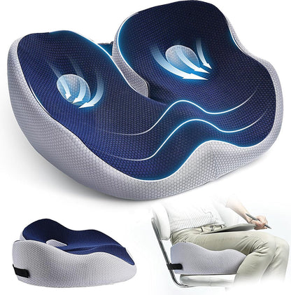 ZitComfort Ergonomisch Zitkussen – Traagschuim voor Lang Zitten