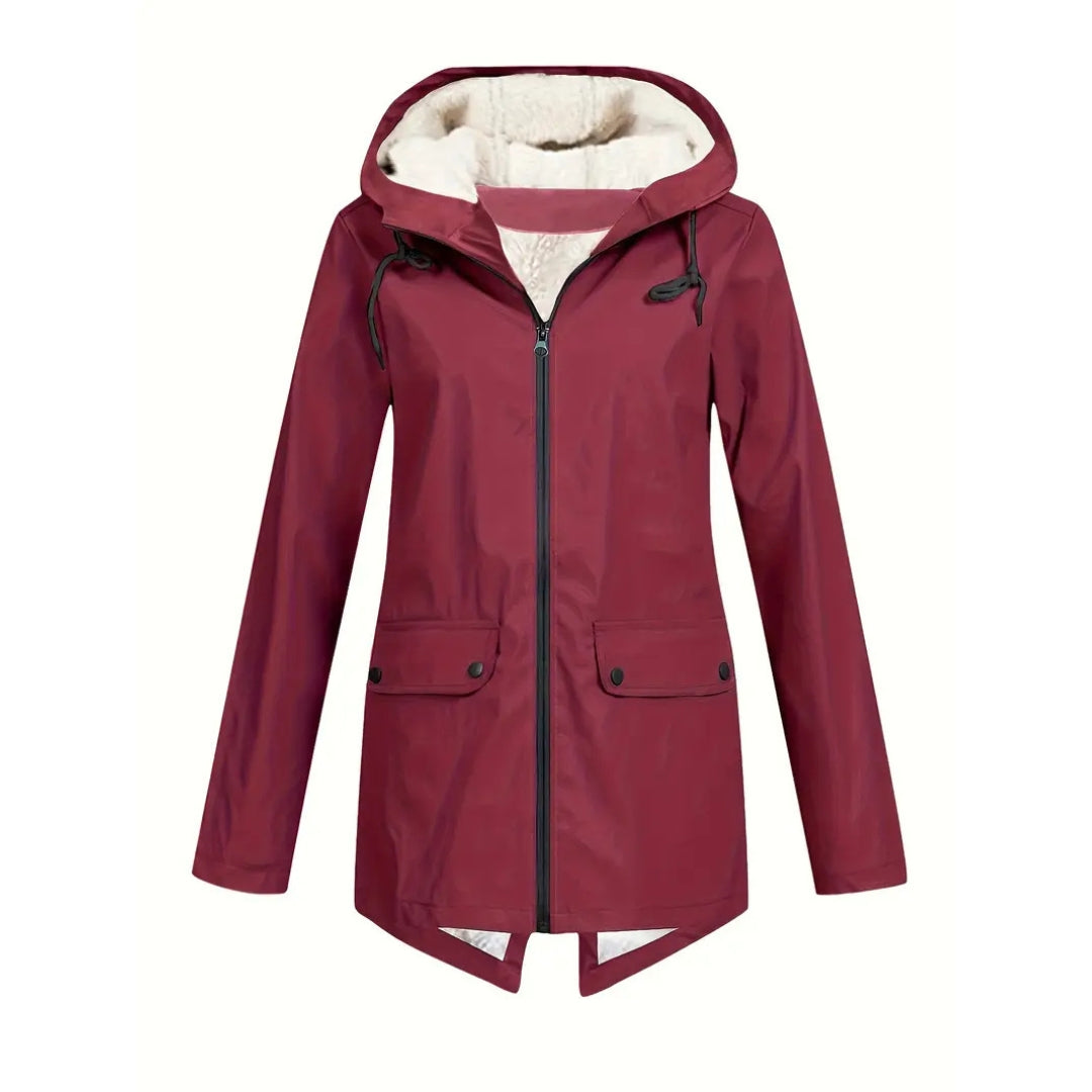 Waterdichte Dameswinterjas met Capuchon en Warme Voering