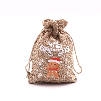 Gezellige Kerstzak voor Kerstcadeaus 10x14cm