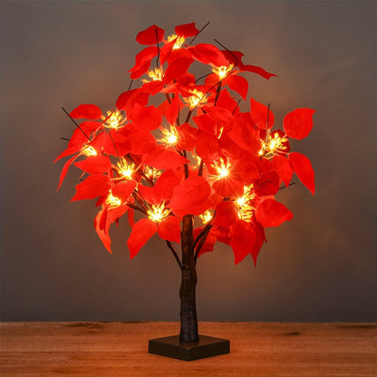 VogelGloed LED Lichtboom met Rode Vogels – Warmwit Licht