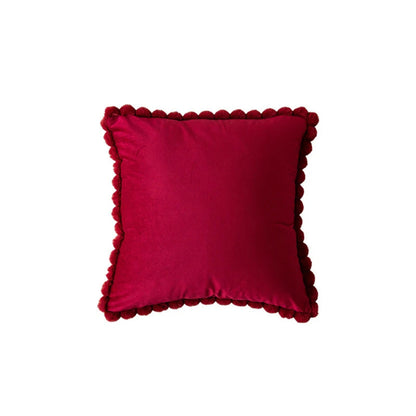 Fluwelen Kussenhoes met Pompons – Decoratieve Hoes voor Bank
