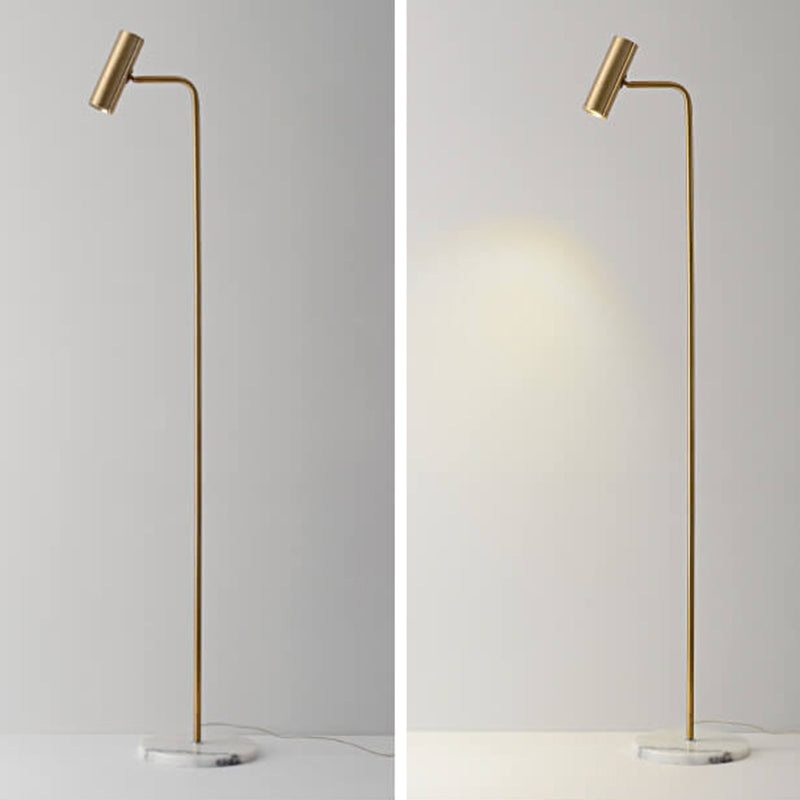 Marvello industriële marmeren vloerlamp met geïntegreerde ledverlichting