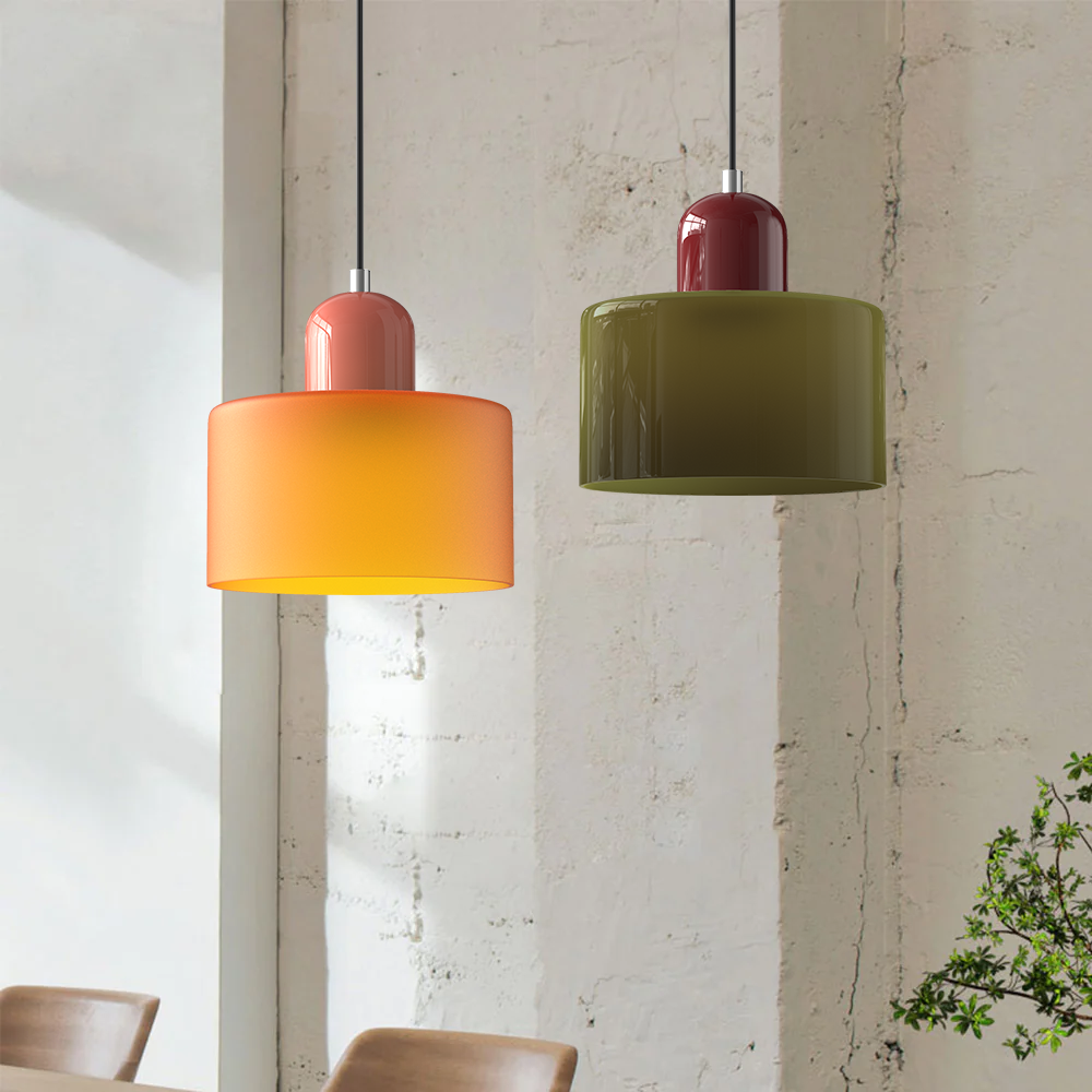 Bauhaus Glas Hanglamp | Modern Klotdesign | Verstelbare Hanglamp | Brick by Brick