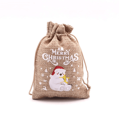 Gezellige Kerstzak voor Kerstcadeaus 10x14cm