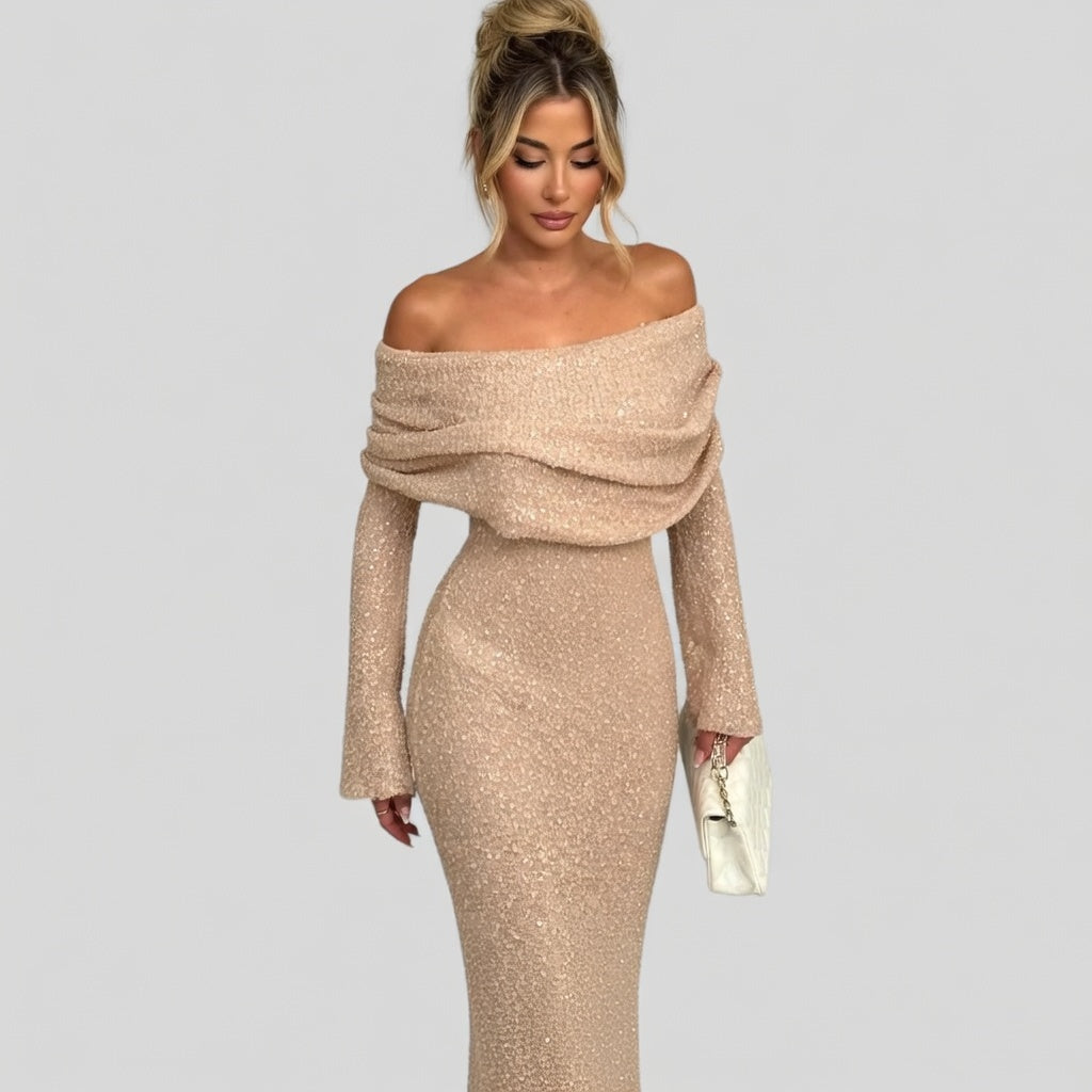 Solenya Dames Strandjurk Off-Shoulder Maxi Jurk Luchtig Design
