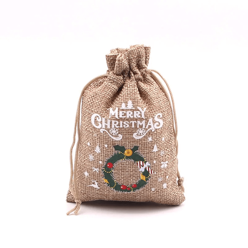 Gezellige Kerstzak voor Kerstcadeaus 10x14cm