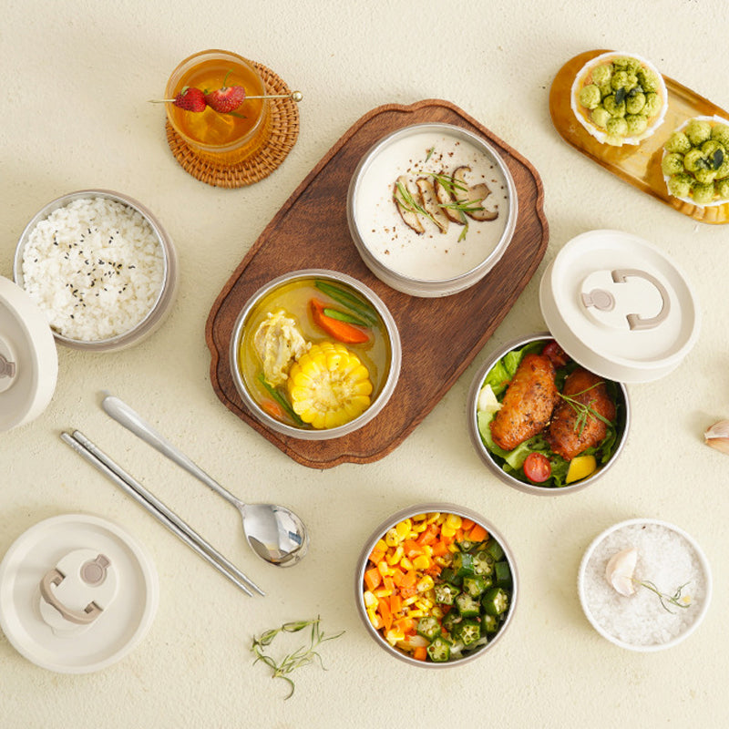 Warmio Lunchbox – Geïsoleerde RVS Lunchbox met Draagtas