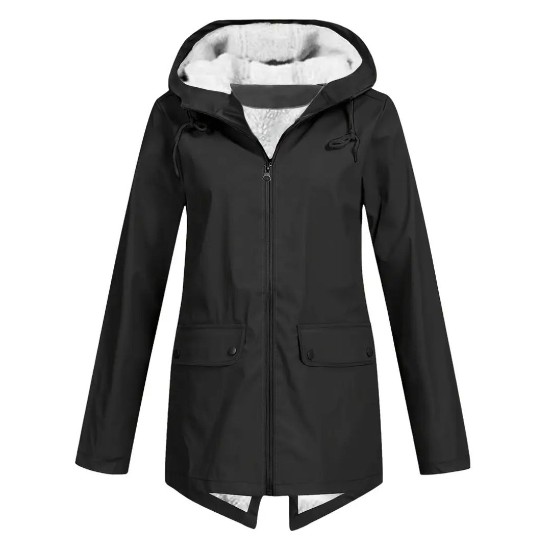 Waterdichte Dameswinterjas met Capuchon en Warme Voering