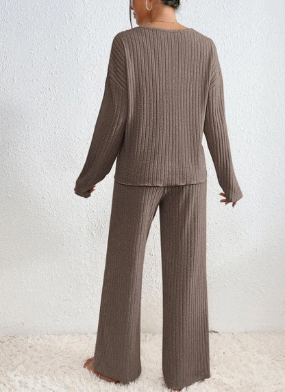 Sorelle Dames Gebreide Set – Warme Trui en Broek
