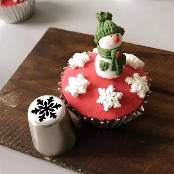 KerstBakfeest Spuitzak Set met 13 Kerst Spuitmondjes