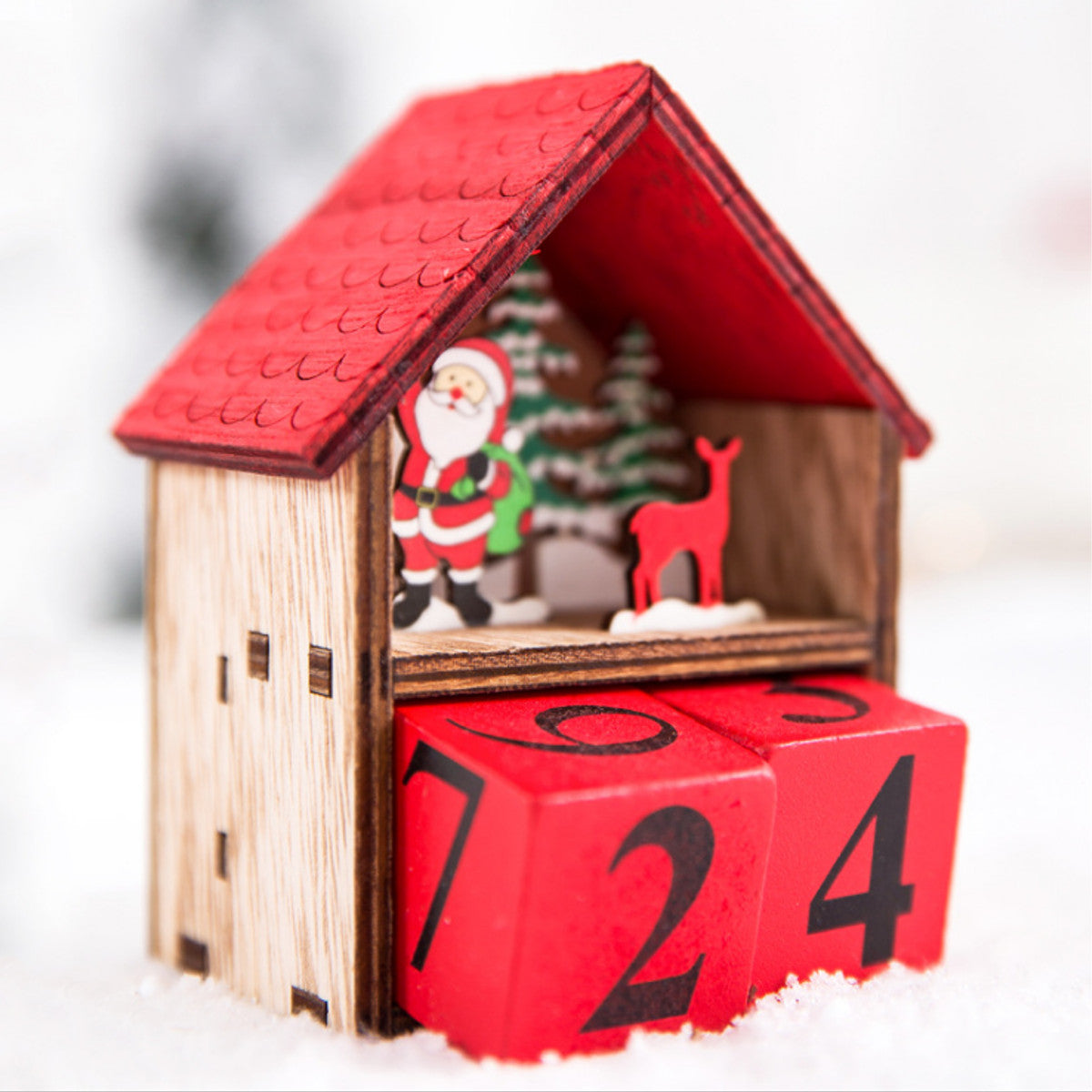 Lichtkalender Kerstdecoratie – LED Adventskalender met Kerstman of Sneeuwman