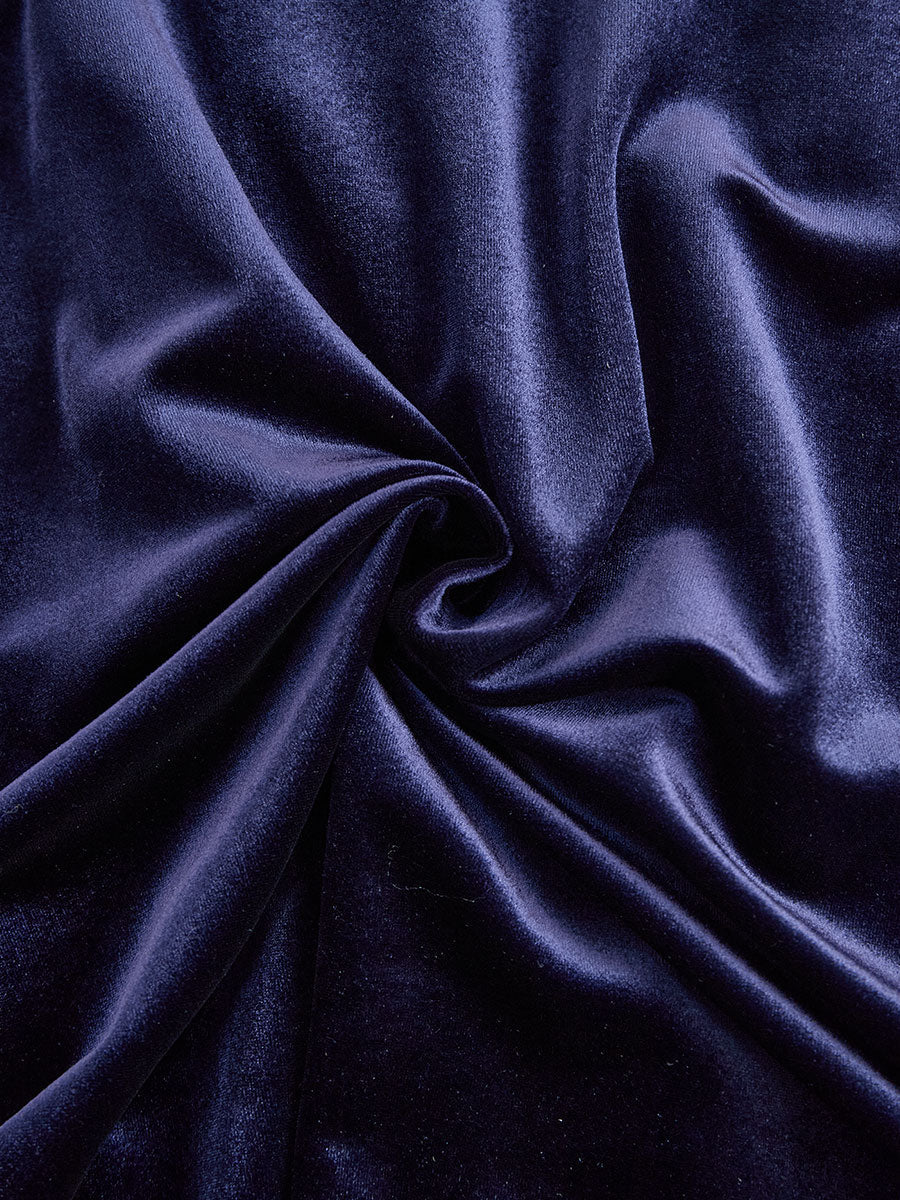 Sibella | Marineblauwe lange mouw midi-jurk
