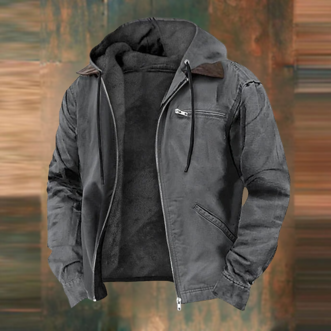 Arvion Heren Winterjas met Fleecevoering en Capuchon