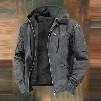 Arvion Heren Winterjas met Fleecevoering en Capuchon