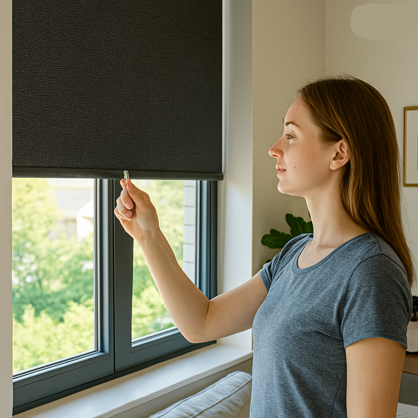 LumiShade Zonwerend Rolgordijn – UV-Bescherming met Zuignappen 45x125 cm