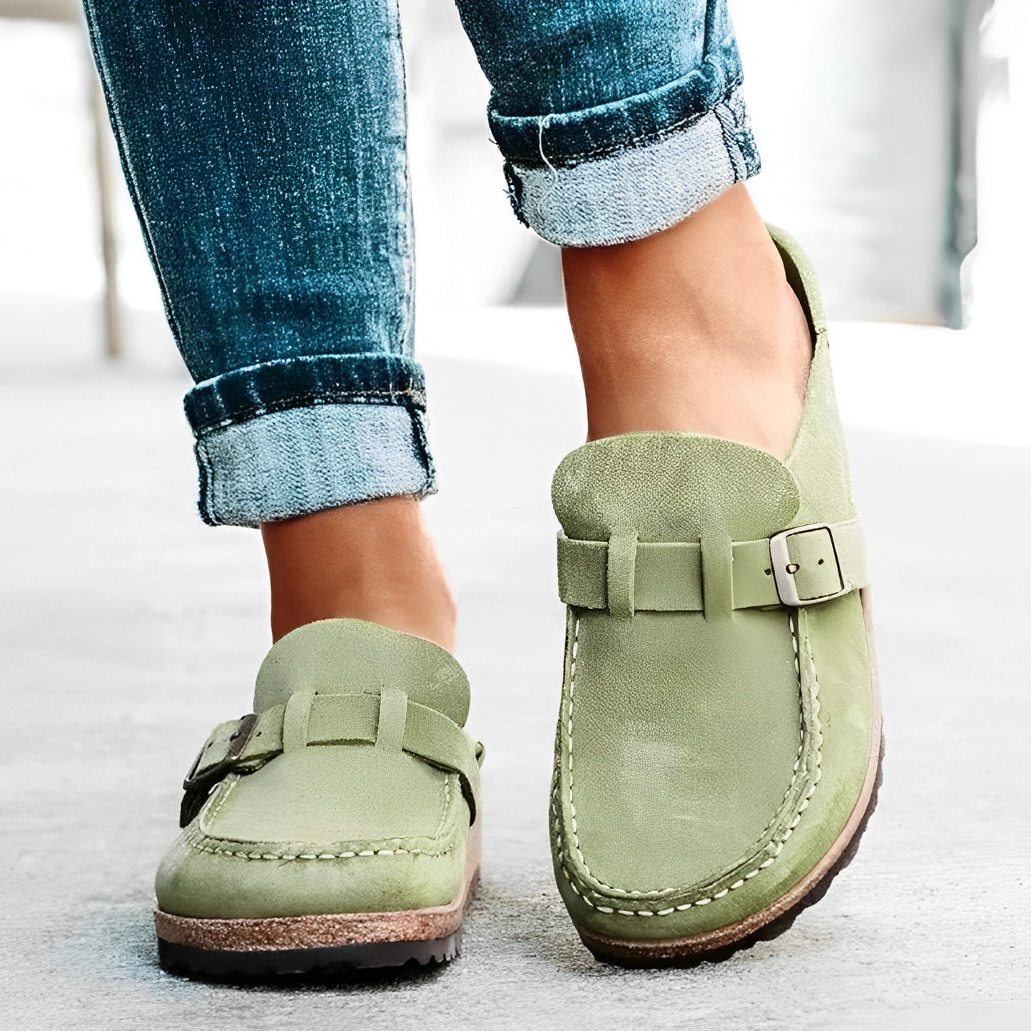 HerLinde Comfort Sandalen Dames Verstelbaar Suède Kork Voetbed