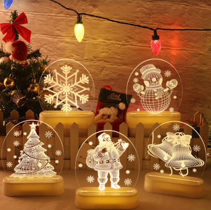 Kerstvenster – LED-sfeerlamp met warm wit licht en USB-aansluiting