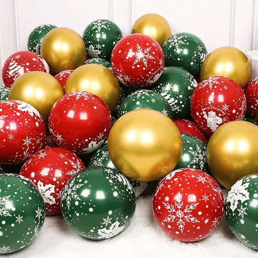 Vrolijk Kerstballonnen in Diverse Kleuren - Latexballonnen Feestballonnen