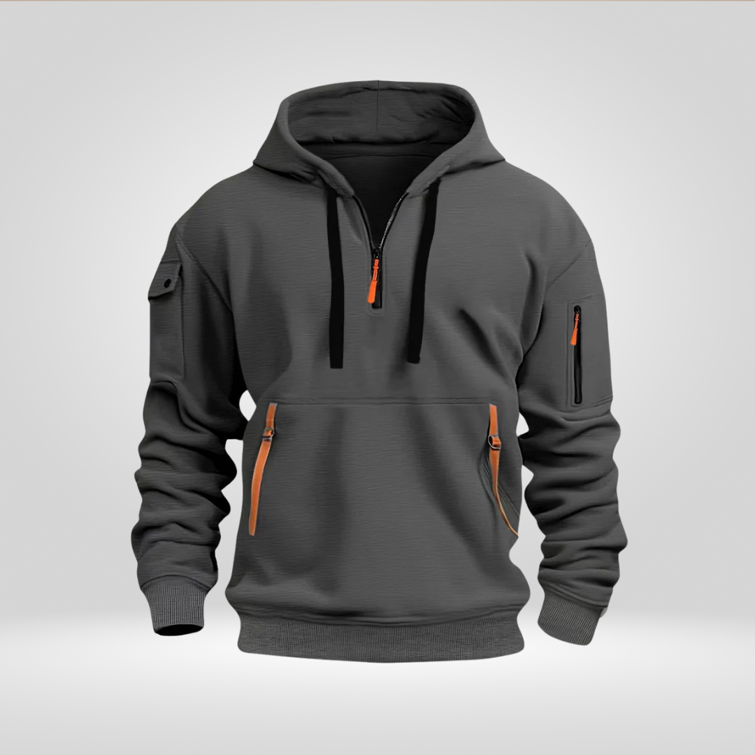 Norven Heren Hoodie met Halve Rits – Urban en Comfortabel
