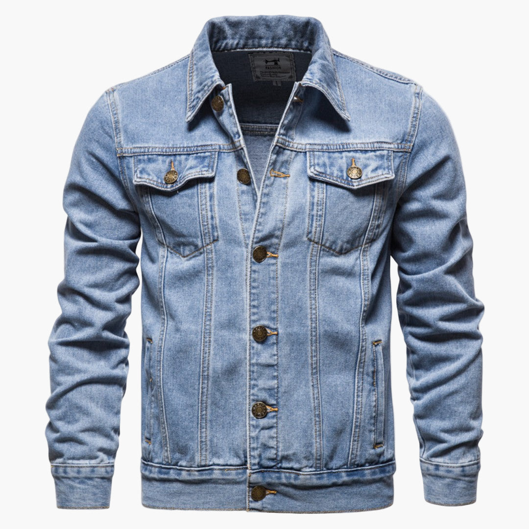 Heren Klassieke Jeansjack – Tijdloze Stijl voor Dagelijks Gebruik
