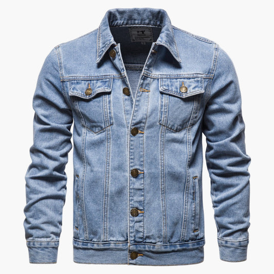 Heren Klassieke Jeansjack – Tijdloze Stijl voor Dagelijks Gebruik