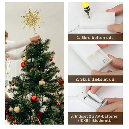 Kerstboom Stertop – Spiraalvormige LED Boomtop met Warm Licht