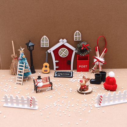 Fleur Kerstminiaturen – 19-delige Poppenhuis Decoratieset