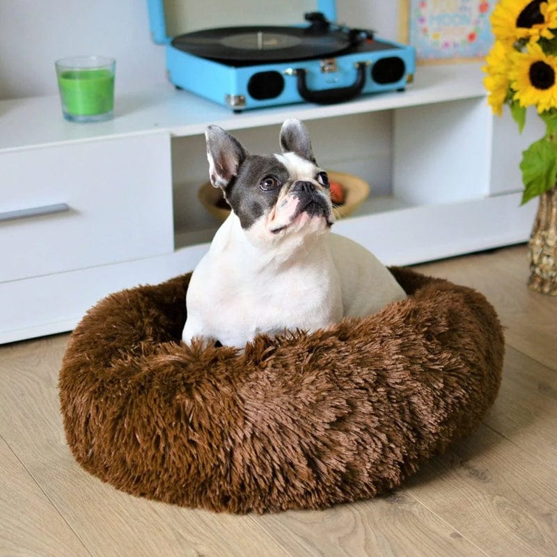 Luna Kalmerend Hondenbed – Zacht Rond Bed met Verhoogde Rand