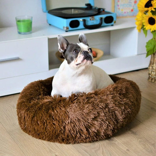 Luna Kalmerend Hondenbed – Zacht Rond Bed met Verhoogde Rand