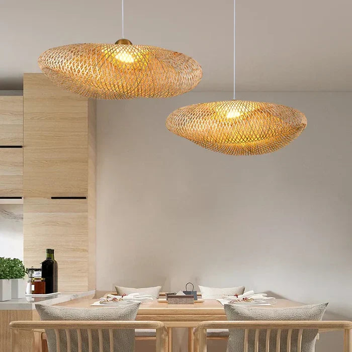 Noor Rotan Hanglamp – Natuurlijke Sfeerverlichting voor Interieur