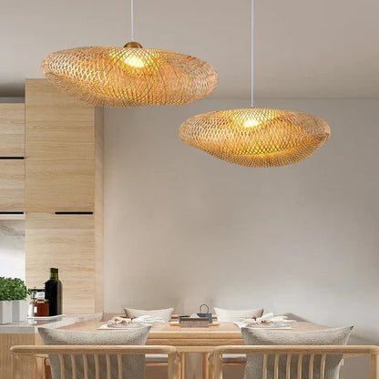 Noor Rotan Hanglamp – Natuurlijke Sfeerverlichting voor Interieur