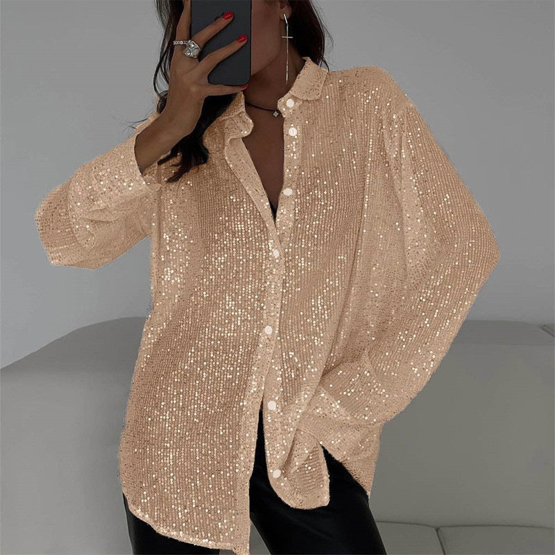 Zomerse paillettenblouse dames – Glinsterende feestblouse voor zomeravonden en evenementen