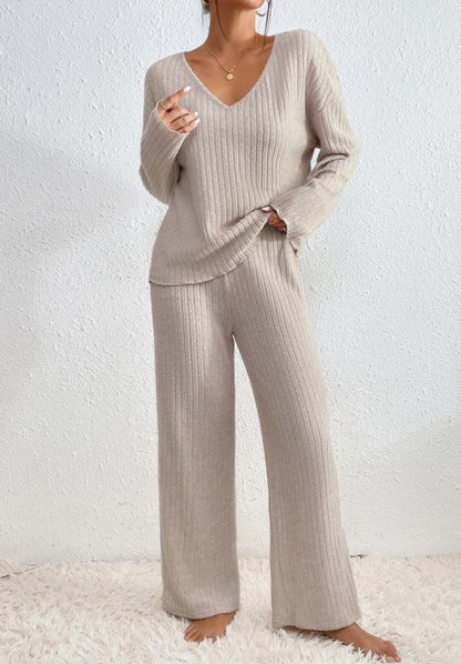 Sorelle Dames Gebreide Set – Warme Trui en Broek