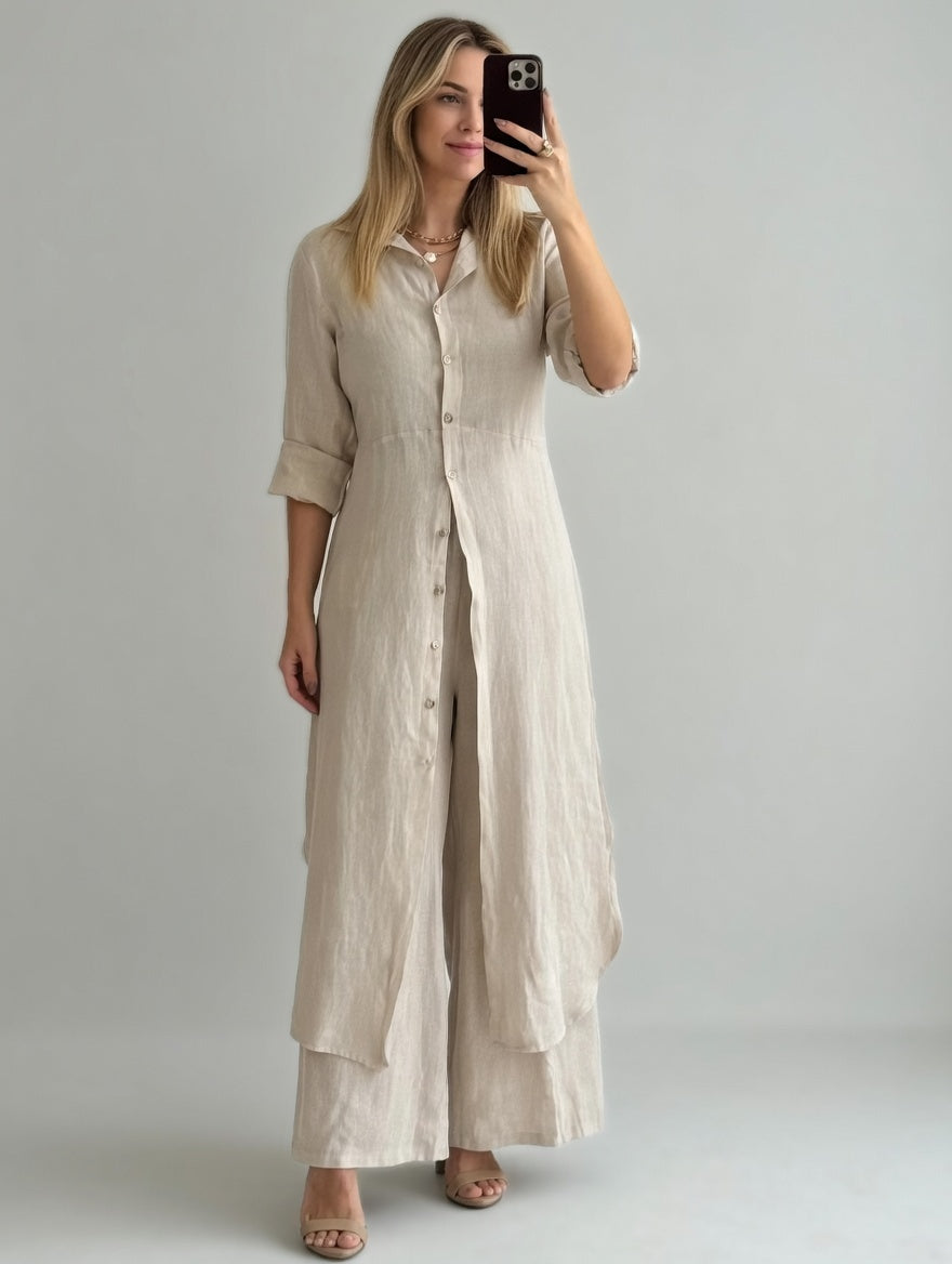 Elvara Luchtige Dames Zomerset met Top en Broek