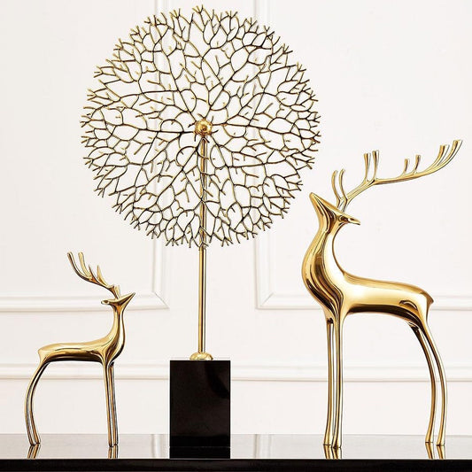 Gouden Rendierfiguren Kerstdecoratie – 22 of 34 cm