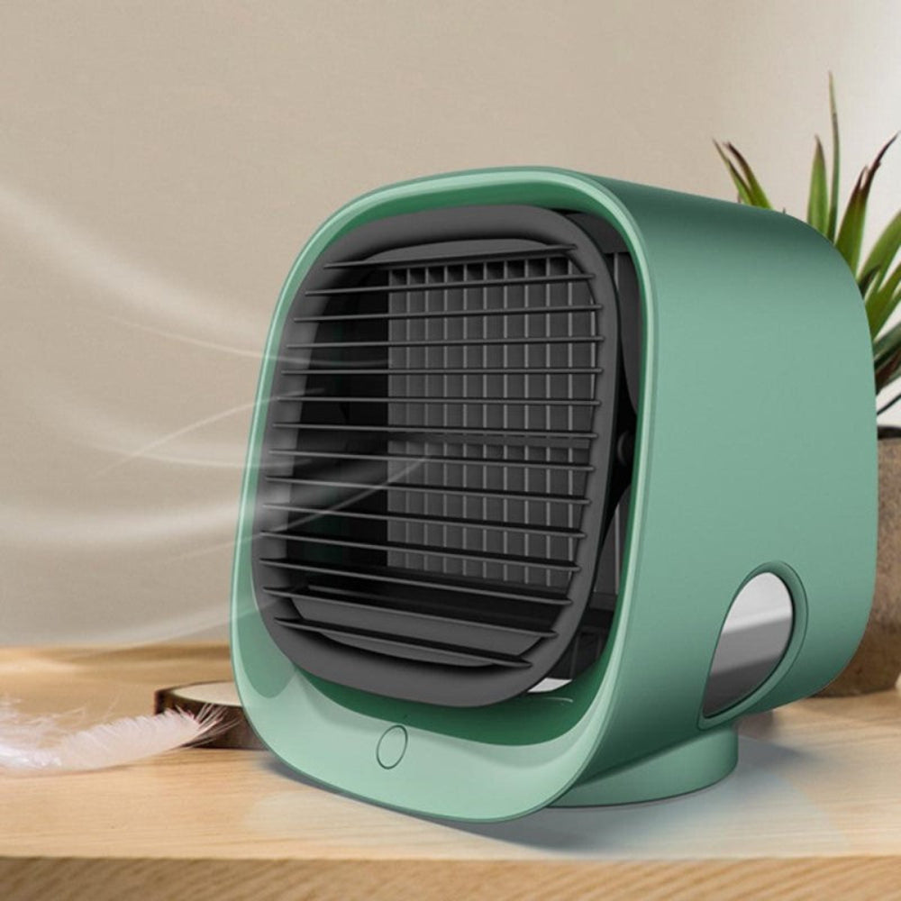 BreezeLuxe Compacte 2-in-1 Luchtkoeler met LED en Watertank