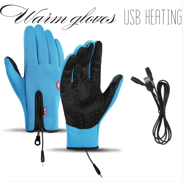 Verwarmbare USB Winterhandschoenen met Touchscreen - Waterdicht & Winddicht