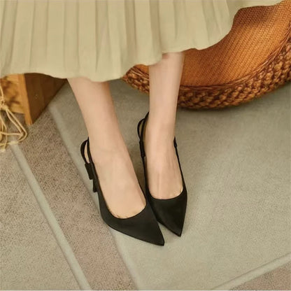 Casie Slingback Pumps Dames met Puntige Neus Elegante Hak