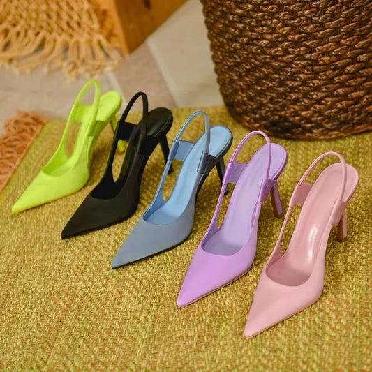 Casie Slingback Pumps Dames met Puntige Neus Elegante Hak